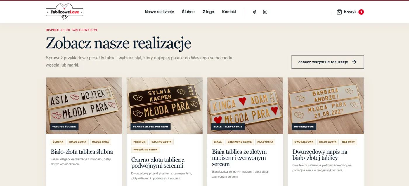 Podgląd strony TablicoweLove